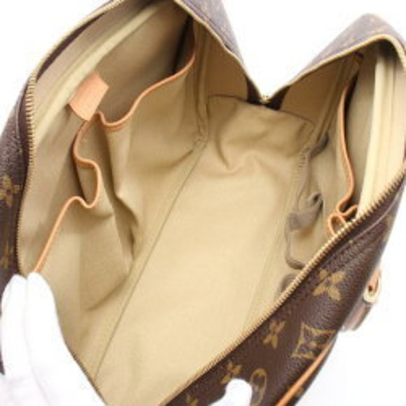 Louis Vuitton Deauville Bowling Vanity Handbag Leather Monogram Brown - Picture 3 of 7